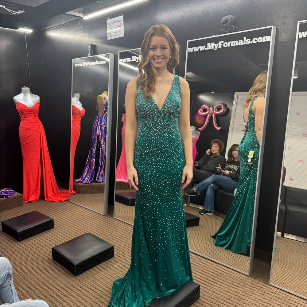 Johnathan Kayne Green Velvet Gown